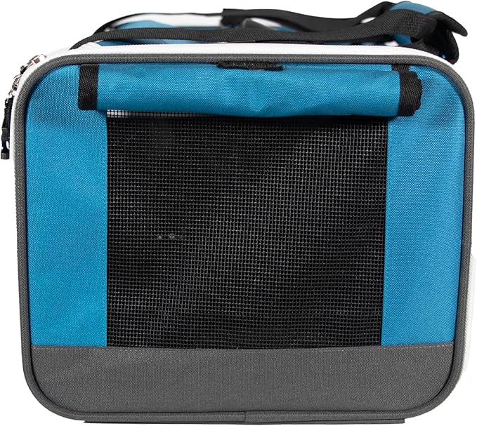 Travel Cat The Odyssey Soft Cat Carrier - Portable Comfort Soft Sided Travel Carrier for Small, Medium Cat, Kitten up to 20 LBs - Pet Travel Carrier Backpack with Shoulder Strap (Blue)