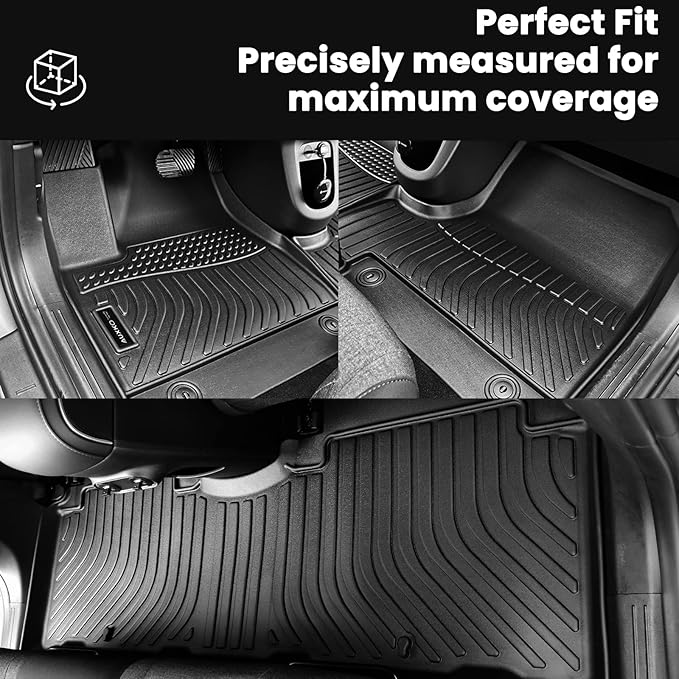 Auxko All Weather Cargo Mat with Backrest Mat Fit for Kia Sportage 2023-2025 2026 TPE Accessoris All Season Guard Odorless Anti-Slip Black