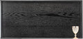 40 x 24 Inches Extra Large Solid Wood Serving Tray for Tea Coffee Table Snack Food Meals Serving Plate Kitchen Party Bar Breakfast Server with Raised Edges Black Wooden Decorative Ottoman Tray