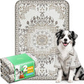 FXW Washable Pee Pads for Dogs, Puppy Pads with Super Absorbent, Specifically Designed for 42inch Cages, 27" x 41" Rectangle, Boho, 2 Packs