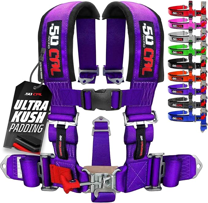 1pc Purple 5 Point Harness for Bucket Seat, Latch Release, 9 Color Options, Racing Harness 5 point, Race Car, UTV, RZR [6008P4]