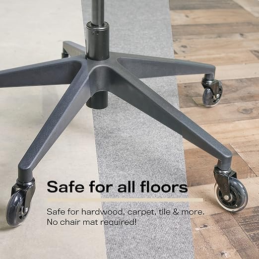The Office Oasis Original Rollerblade Office Chair Wheels (As Seen On PBS) - Incredibly Smooth & Quiet Casters - Safe for Hardwood Floors & Carpet - Easy Installation with Universal Fit - Set of 5