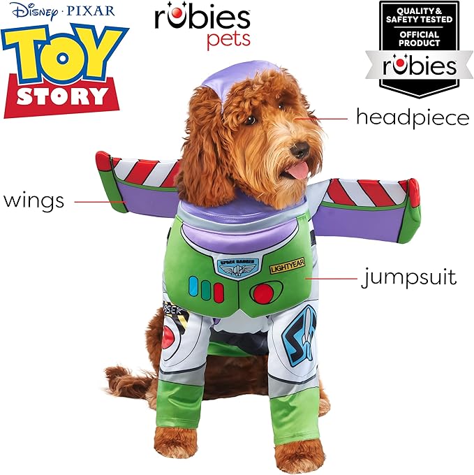 Toy Story: Buzz Lightyear Pet Costume for For Dogs or Cats by Rubies, XXL
