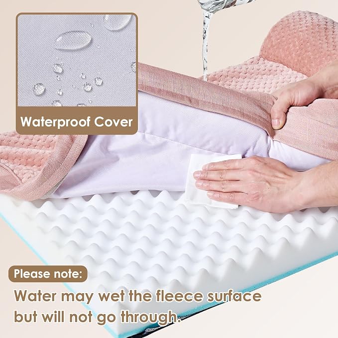 EHEYCIGA Extra Large Dog Bed Othorpedic, Memory Foam XL Dog Bed with Washable Removable Cover, Waterproof Pet Sofa Couch XLarge Size Dogs with Nonskid Bottom, 44x32x6.5, Pink | Washable Removable Cover, Waterproof Flat Pet Sofa Couch with Nonskid Botto...