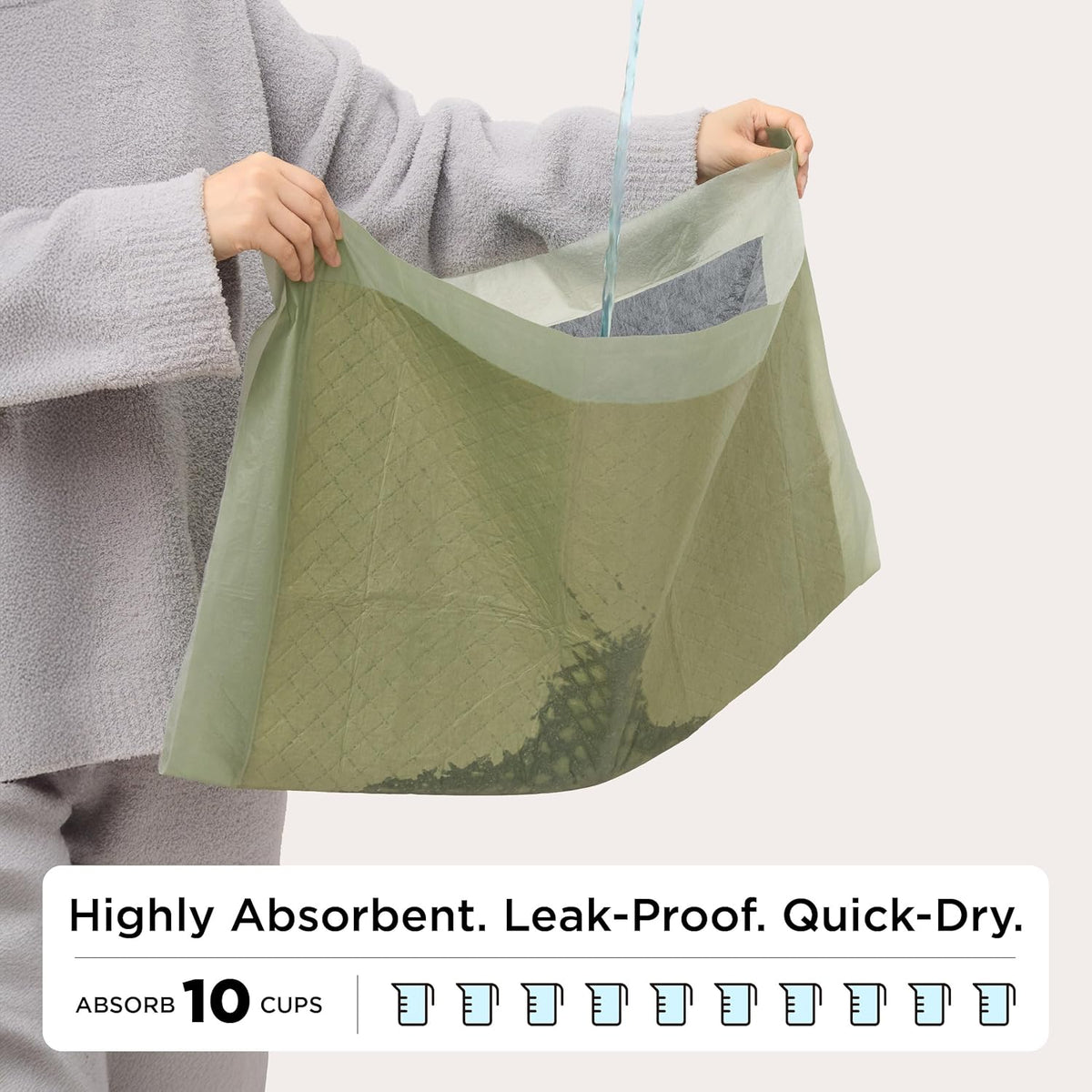 Bedsure Dog Pee Pads Extra Large, 28" x 34" Puppy Pads 52 Count, Super Absorbent & Leak Proof, XL Training Pads Quick Dry Thicken Dog Potty Pad with Odor-Control Activated Carbon & ECO Green Material