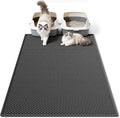 Pieviev Cat Litter Mat Double Layer Waterproof Urine Proof Trapping Mat 1 Pack (Black, 36x30 Inch (Pack of 1))