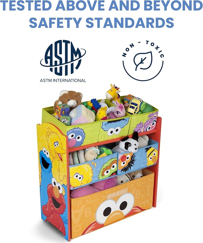 Sesame Street 6 Bin Design and Store Toy Organizer by Delta Children