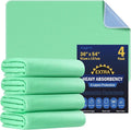 4 Pack 36” x 54” Extra Heavy Absorbency Washable Underpads Bed Pads | WaterProof Nursing Pads Incontinence, Reusable Washable Pee Pads for Dogs, Diaper Changing & Adults, Mattress Protector