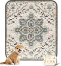 nunubaby Washable Pee Pads for Dogs, Stylish, Non-Slip and Leak-Proof Pee Pads. Reusable Potty Pads for Dogs for Crates and Floors.(Beige/Floral, 31" x36" )