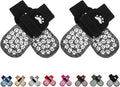 EXPAWLORER Anti Slip Dog Socks to Prevent Licking Paws, Shoes for Hot Pavement, Dog Booties for Small Medium Large Senior Dogs, Traction Control Boots & Paw Protectors for Hardwood Floors Black&Grey
