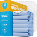 Washable Underpads - Large Bed Pads for use as Incontinence Bed Pads, Reusable Pet Pads, Great for Dogs, Cats, Bunny, Seniors Bed Pad (Pack of 6 - 30x34)