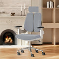 Ergonomic Office Chair Desk Chair Dual-backrest Computer Chair with Flexible Lumbar Support and Adjustable Height, 500lbs Extra Wide Seat with Wheels, for Home & Office Use Grey