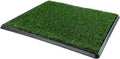 PETMAKER Artificial Grass Puppy Pee Pad for Dogs and Small Pets, 20” x 30” | Reusable 4-Layer Turf Pads for Dogs with Tray, Indoor and Outdoor Fake Grass Potty, Pet Supplies