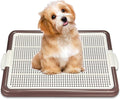 Dog Pee Pad Holder Tray, Puppy Potty Training, 22.5"x16.5", PP Plastic, Snap Lock, 4 Colors (Brown)