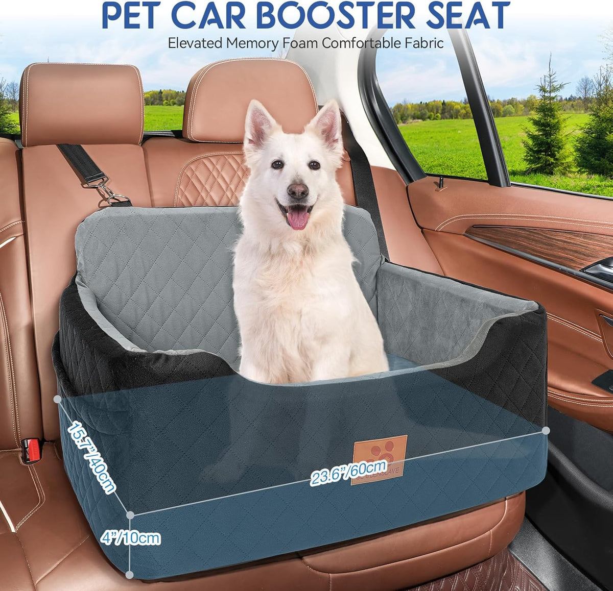 Dog Car Seat for Medium/Large Dogs. Everyday comfort that fits naturally into your space.