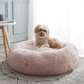 Western Home Calming Donut Cat Bed Small Dog Bed Washable,20" Pink | Fluffy Faux Fur Round Cuddler,Anti-Anxiety,Anti-Slip Bottom,Self-Warming Pet Bed for Small Dog&Kitten&Puppy,Up to 12 LBS