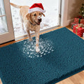 IM HOME Extra Large Dog Door Mats for Muddy Paws, 60" x 36" Chenille Absorbent Mud Mat for Dogs, Non Slip Heavy Indoor Door Mat for Dogs, Soft Dog Mat for Entryway, Mud Paw, Inside Floor, Teal Blue