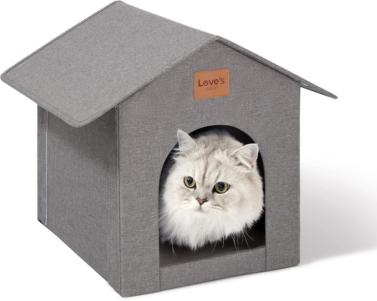 Love's cabin Outdoor Cat House Weatherproof. Sized and styled for real homes, not just a listing photo.