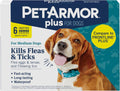 PetArmor Plus Flea and Tick Prevention for Dogs, Medium Dog Flea and Tick Treatment, 6 Doses, Waterproof Topical, Fast Acting (23-44 lbs)