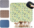 Puppy Pads with Pheromones, Washable Pee Pads for Dogs Potty Training, Reusable Dog Mat with Pet Hair Removal Gloves for Playpen, Crate, Whelping Box (Green,M)
