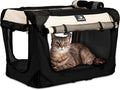 Cat & Dog Pet Carrier, Soft-Sided, Medium 20"x13"x13" Fits Most Cats or Small Dog, Comfortable for Travel & Vet Visits, Privacy Windows, Removable Plush Bed, Locking Zippers, Folds Flat