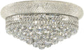 9-Light Crystal Flush Mount Chandelier Ceiling Light Fixture for Living Room Dining Room Bedroom Foyer Entryway Hallway Closet Bathroom (Chrome D22)