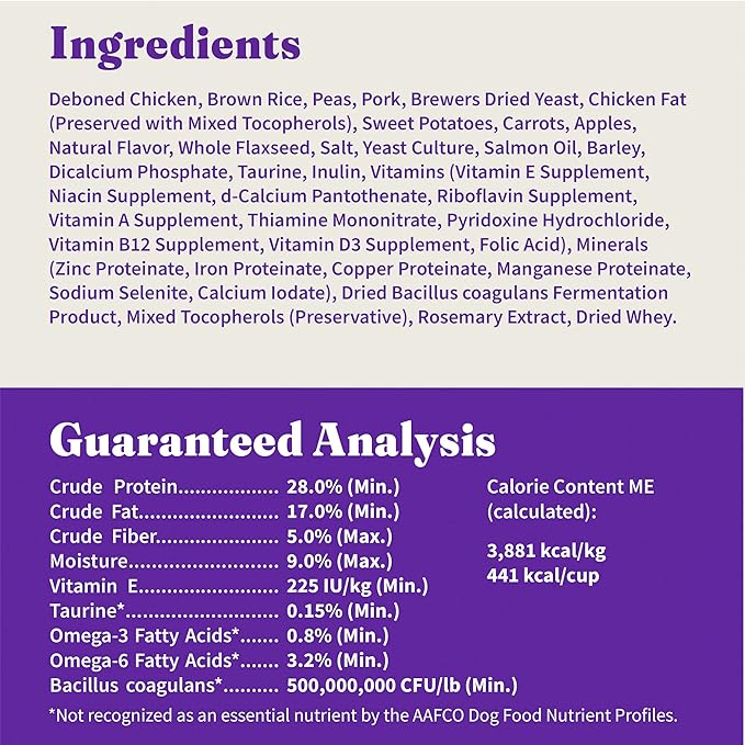 Halo Holistic Small Breed Dog Food, Cage Free Chicken & Brown Rice Recipe, Healthy Grains Dry Dog Food, Complete Digestive Health, 10 lb Bag