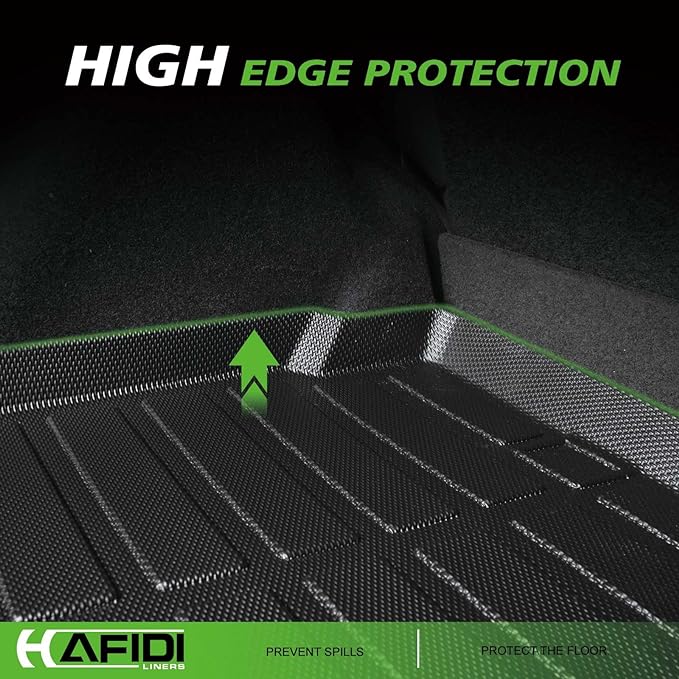 HAFIDI® Floor Mats & Cargo Liner Set Fit for 2020-2025 2026 Ford Escape (Not Fit Hybrid) All Weather Protection TPE Anti-Slip Car Full Set Floor Liners Custom Accessories - Black