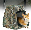 Portable Assembly-Free Dog Tent, Ventilation Outdoor Indoor Dog House, Sunshade Camping Pet Tent for Dogs with Non-Slip Cushion, Foldable Dog Tent with Zipper Door Up to 35LB