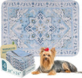 Homimp Washable Pee Pads for Dogs,4 Pack Reusable Puppy Pads Waterproof,Absorbent and Leakproof Dog Pee Pads,Non Slip Puppy Training Pads, Pet Mat for Floor, Crate, Couch, Whelping,Blue, 18"x24"