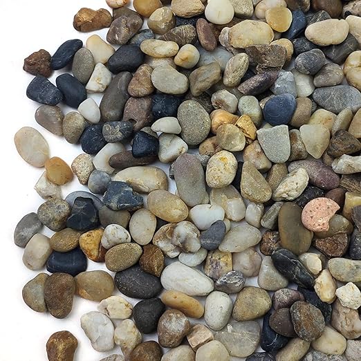 5LB Decorative River Rocks Gravel - 2/5/'' Mixed Color Gravel for Vase Filling, Flower Pot Paving. Gravel for Garden Decoration,Landscaping,Aquarium Aquascape Gravel, Fish Tanks Gravel.