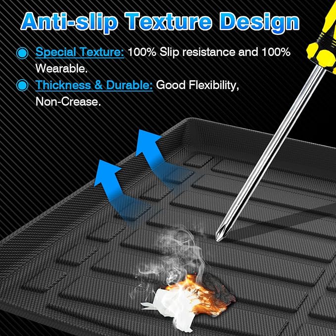 Cartist Cargo Liner Compatible with 2018-2024 Chevy Chevrolet Equinox/GMC Terrain All Weather Rear Trunk Mat 3D Waterproof Black TPE