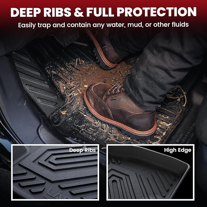 LASFIT Floor Mats & Cargo Liner for Chevrolet Chevy Trailblazer 2021-2026 (Only Fit FWD & Cargo in Upper Deck Position), All Weather TPE Custom Fit Floor Mats for Car, Car Floor Mats Full Set