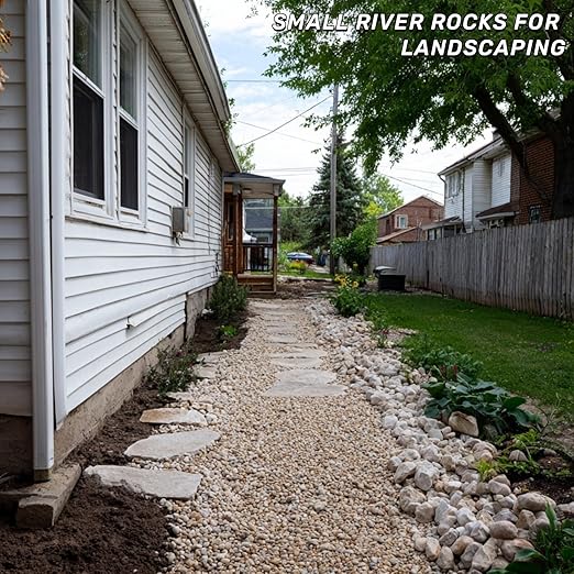 NUPICK 12lb River Rocks for Plants Indoor, 3/8 Inch Mixed Pebbles for Vase Fillers, Decorative Pea Gravel for Fish Tank, Natural Polished Stones for Succulent, Bonsai, Landscaping, Bird Baths