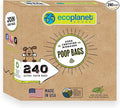 Compostable Dog Poop Bags I 240 Bags I Made in USA I Completely Biodegrades 90 Days After Use I 100% Plant Based I Eco-Friendly I Extra Strong, Leak Proof, 9”x12”, Premium Thickness