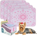 Homimp Washable Pee Pads for Dogs, 4 Pack Reusable Puppy Pads Waterproof, Absorbent and Leakproof Dog Pee Pads, Non Slip Puppy Training Pads, Pet Mat for Floor,Crate,Couch,Whelping,Pink, 18"x24"