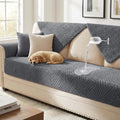 Turquoize Waterproof Couch Cover for Dogs Fuzzy Pet Couch Covers for Sofa Thick Dog Bed Cover Non-Slip Sofa Covers for 3 Cushion Couch Protector Slipcover Pet Friendly (Grey, 36" x 84")