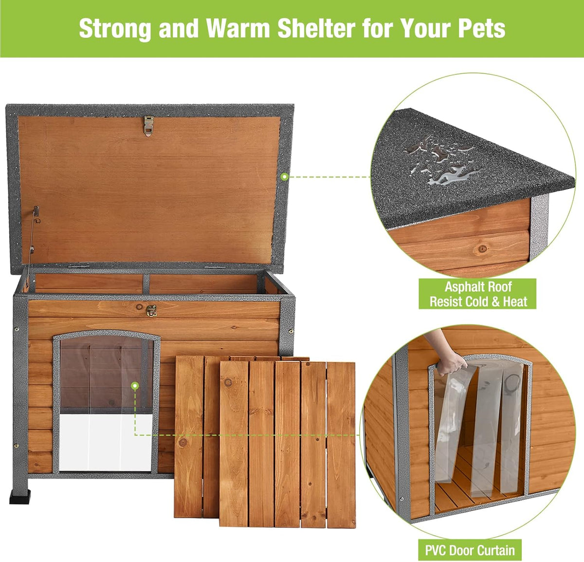 GUTINNEEN Chew Proof Dog House with Metal Iron Frame. Everyday comfort that fits naturally into your space.