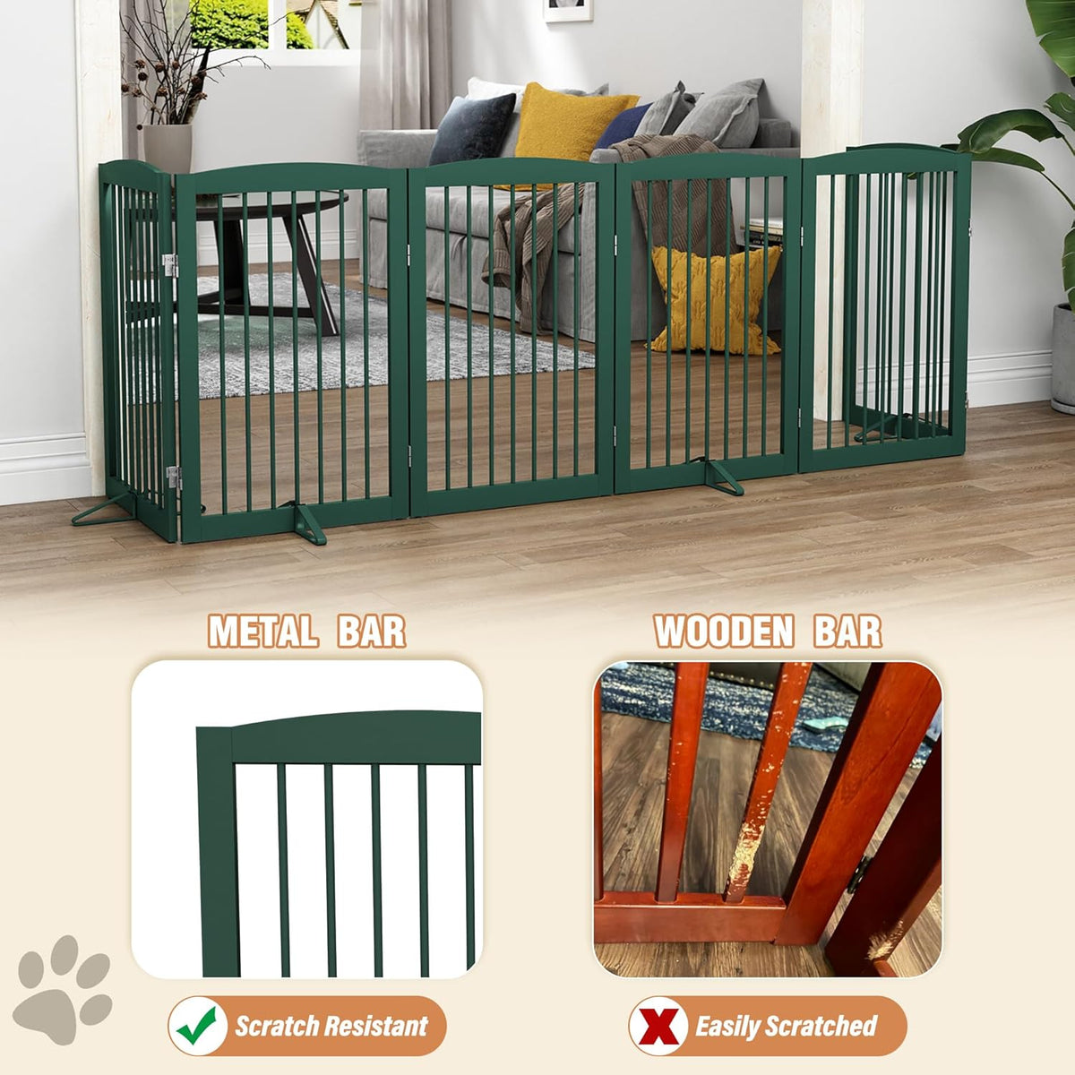 Freestanding Pet Gate for Dogs. Built to hold up to how pets actually live at home.