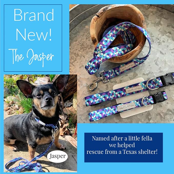 Lucky Love Dog - Adjustable Dog Collar with Easy Click Buckle for Large Dogs, Durable, & Comfortable for Male & Female Dogs, Pet Collar for Puppies & Adult Ones - Jasper, XL