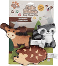 Cudlie 3 Pack Plush Dog Chew Toys – Soft Squeaky Puppy Toys for Small Dogs– 4" Durable, Cute & Safe Pet Toy Gift Set (Food, Fruit, Farm, Zoo & Safari Animal Themes)