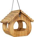 BalterFF Bird Feeders for Outdoors,Wooden Unique Seed Sunflower Food Feeder Blue Cardinal Finch Backyard Platform Balcony Gazebo Tree Fence Wall Mount Effortless Holder Automatic Buddy