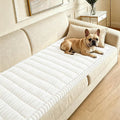 Couch Cover for Dogs Washable,Non Slip Fuzzy Durable Pet Friendly Cozy | Soft Slipcovers for 3 Cushion Sofa Cover,Plush Thick Protector Fits Mat Bed Leather & Fabric Couches (White 27.6"x59")