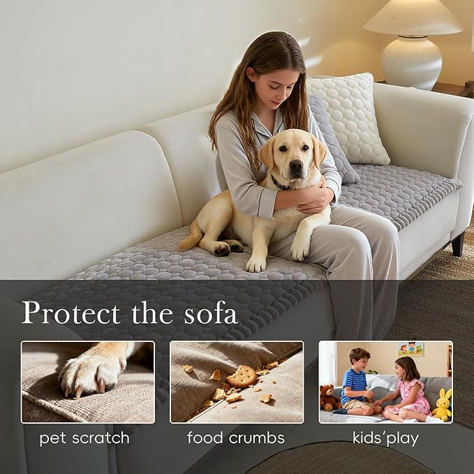 Couch Covers for 3 Cushion Couch Sofa Pet Friendly,Non-Slip Sofa Cover Washable