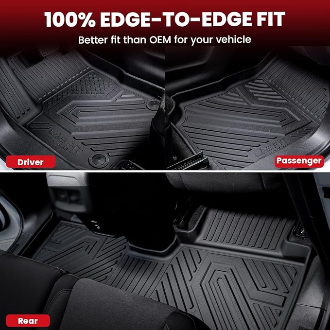 LASFIT Floor Mats & Cargo Mat for Subaru Outback 2020-2025, All Weather TPE Custom Fit Easy Clean Floor Liners for Subaru Outback 2020-2025 Accessories Full Set Car Mats, Black