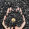 NUPICK 12lb River Rocks for Plants Indoor, 3/8 Inch Black Pebbles for Vases Fillers, Decorative Pea Gravel for Fish Tank, Natural Polished Stones for Succulent, Bonsai, Landscaping, Bird Baths