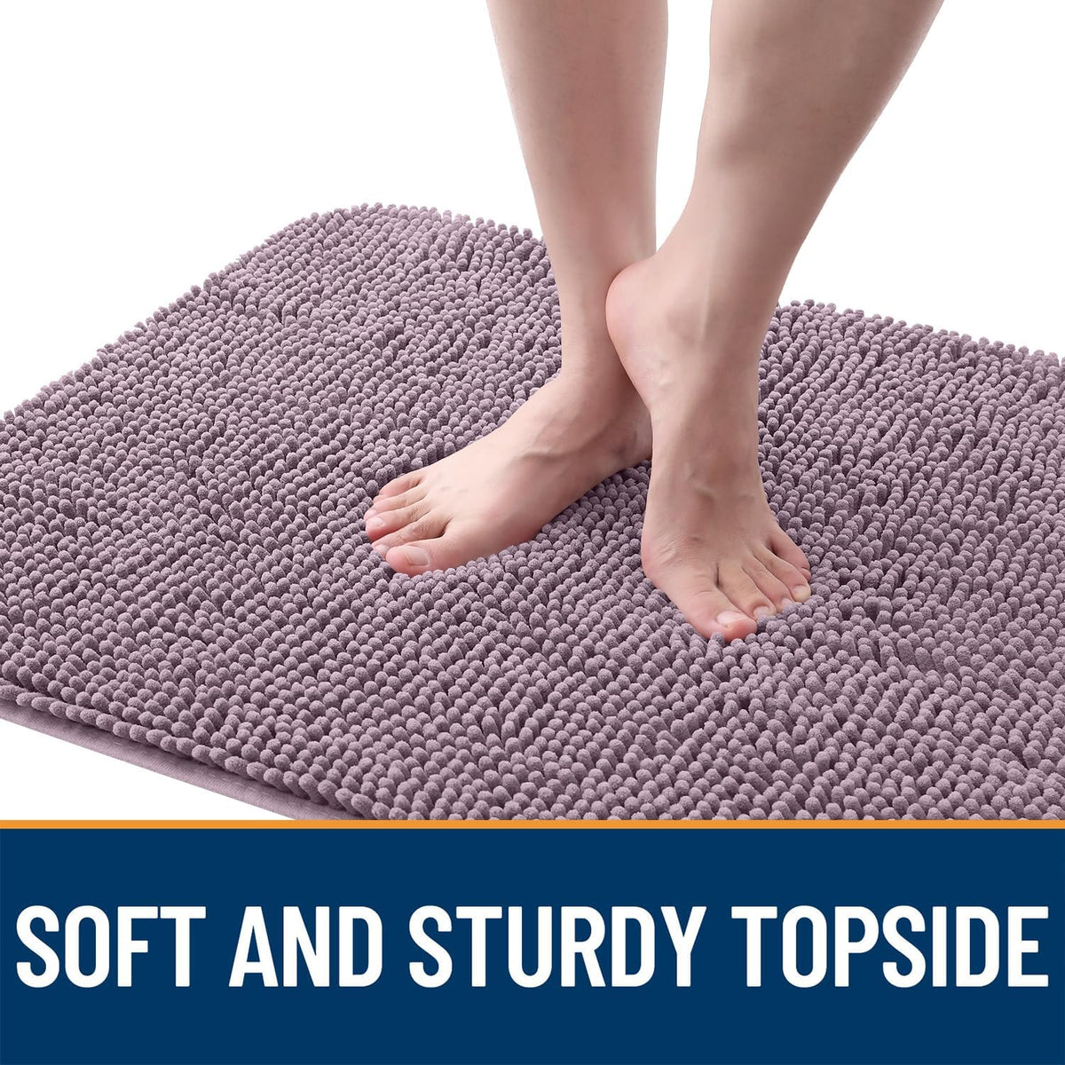 OLANLY Dog Door Mat for Muddy Paws 47x24, Absorbs Moisture and Dirt, Absorbent Non-Slip Washable Doormat, Quick Dry Chenille Mud Mat for Dogs, Entry Indoor Entryway Carpet for Inside Floor, Deep Plum