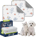 Washable Dog Pee Pads - Absorbent Reusable Puppy Training Pads, Waterproof Leak - Proof & Non - Slip for Crate Whelping Potty Training 24x18 (Pack of 2)