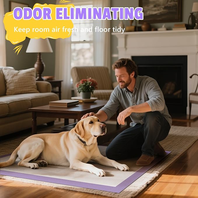 Boscute Lavender Scented Thicken 6 Layers Heavy Absorbent 30"x36" Pet Training Dog Pee Pads, Extra Large Polymer Leak-Proof Quick Dry Puppy Pee Pads, Disposable Pee Pads for Dogs Cats Rabbit 30Counts | Heavy Absorbent up to 7 Cups, Quick Dry, for Dogs ...