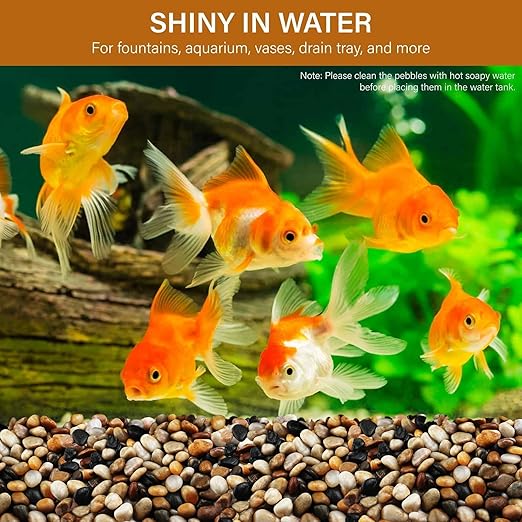 NUPICK 12lb River Rocks for Plants Indoor, 3/8 Inch Mixed Pebbles for Vase Fillers, Decorative Pea Gravel for Fish Tank, Natural Polished Stones for Succulent, Bonsai, Landscaping, Bird Baths